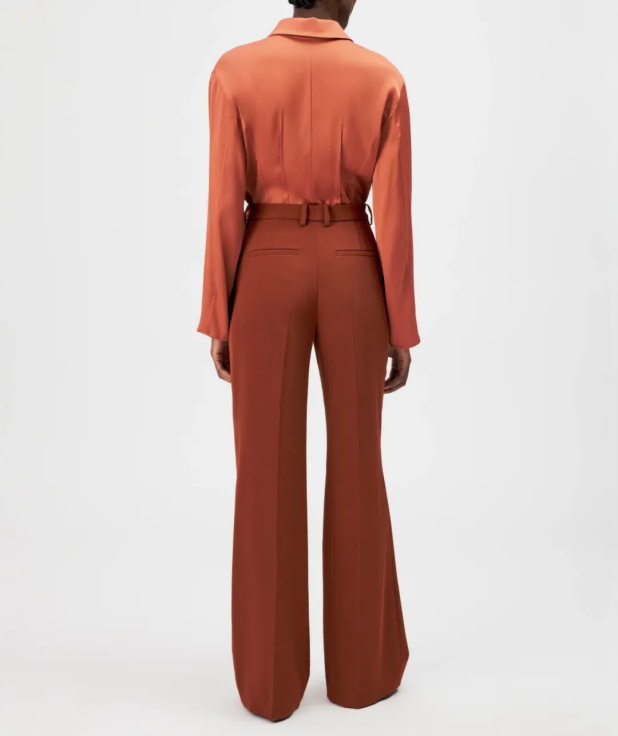Broek flared pijp techno-twill