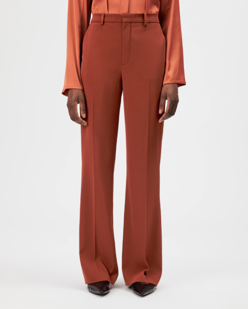 Broek flared pijp techno-twill