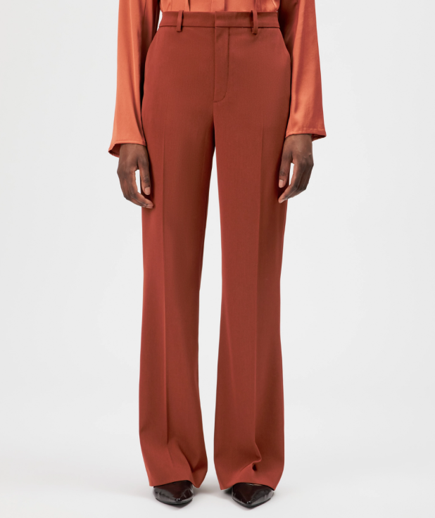 Broek flared pijp techno-twill
