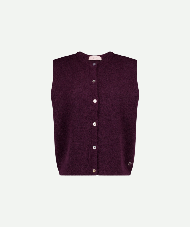 Bibi sls cardigan - aubergine