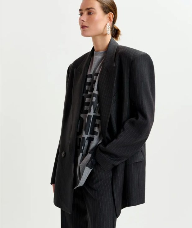 Blazer Ipursuit Pinstripe Essentiel Antwerp blauw