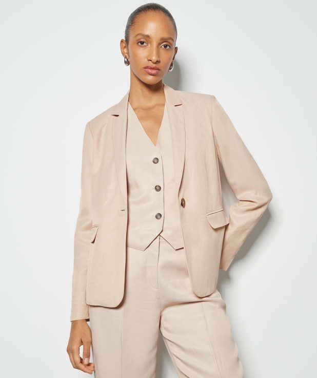 Blazer Naurelia Someday beige linnen