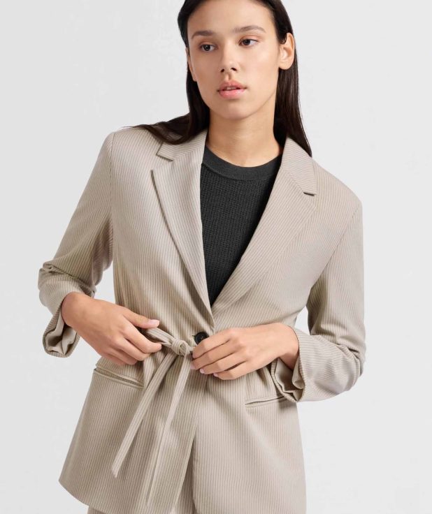 Blazer pinstripe humus beige Yaya