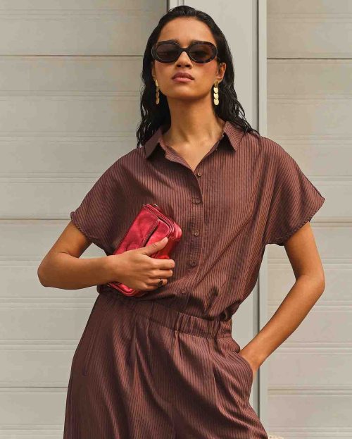 Blouse Barley Tan Stripe By Bar