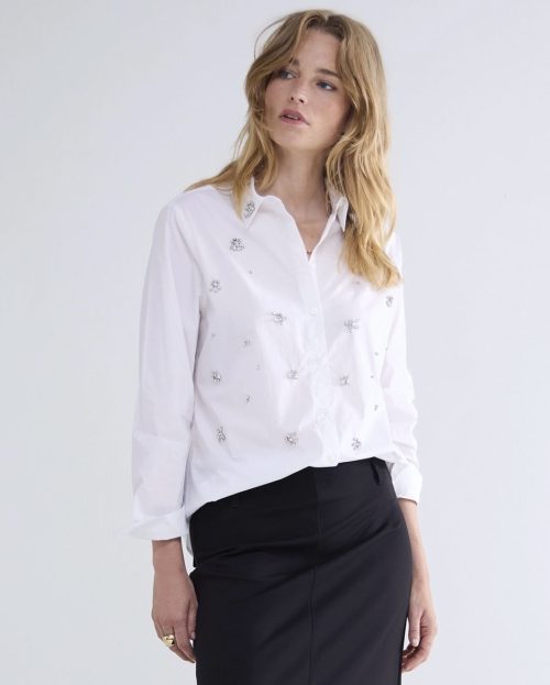 Blouse Poplin Diamonds Summum wit