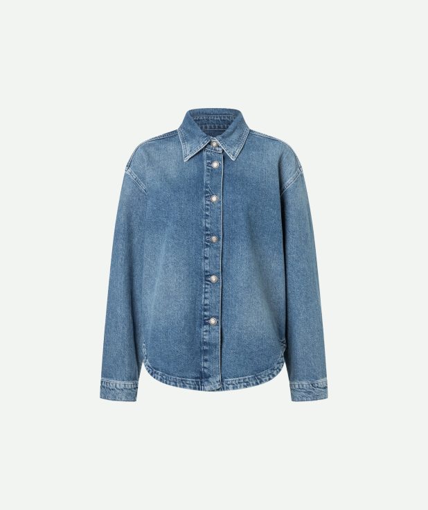 Blouse dayton denim mid blue MAC