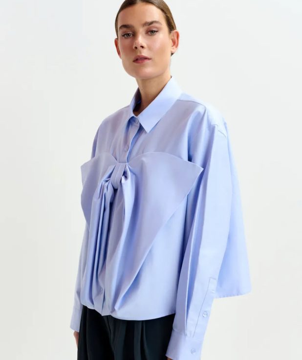 Blouse Ibow Strik Essentiel Antwerp blauw