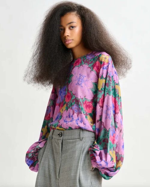 Blouse Inemy Flower Essentiel Antwerp paars