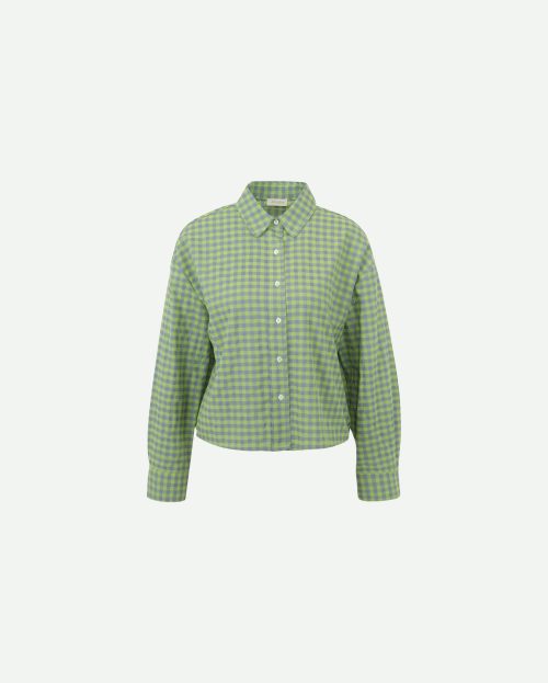 Blouse jenevieve groen geruit jcsophie
