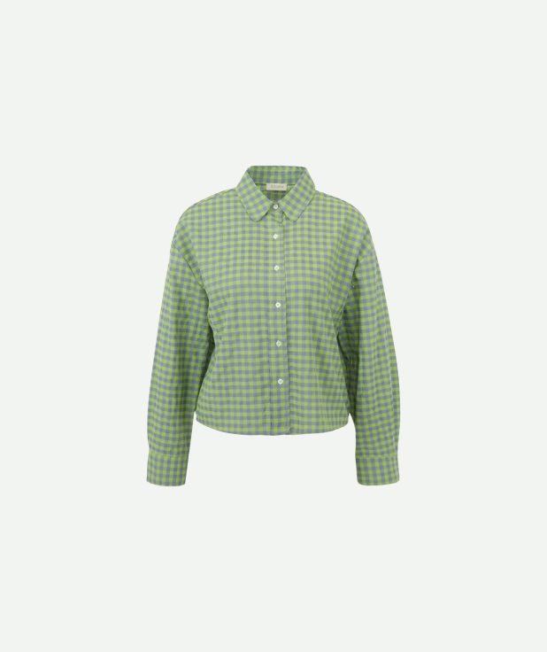 Blouse jenevieve groen geruit jcsophie