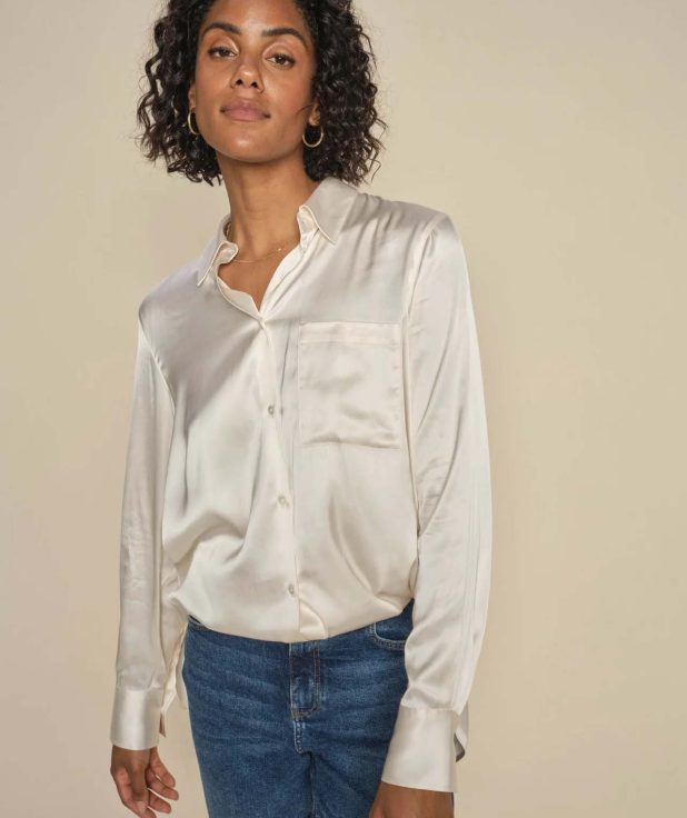 Blouse Linda Satin Mos Mosh ecru