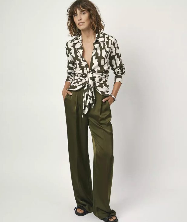 Blouse Ozane Print Dante6 green