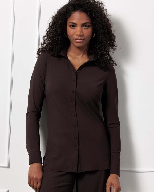 Blouse Poppy Espresso Studio Anneloes bruin