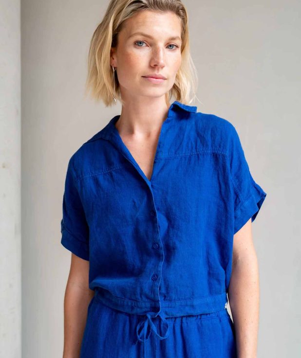 Blouse Royal Blue Penn&Ink blauw