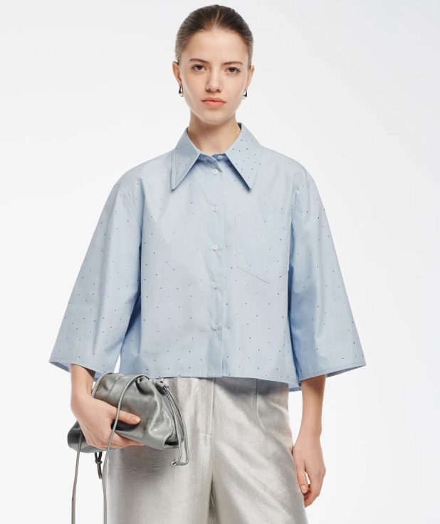 Blouse Xia Poplin Studio AR blue