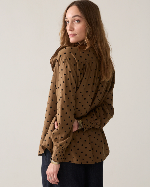 Blouse flock stippenprint summum