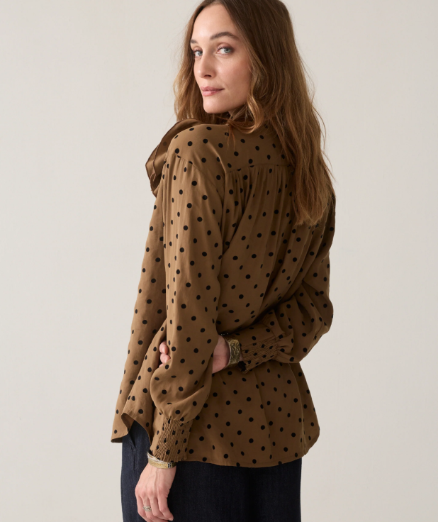 Blouse flock stippenprint summum
