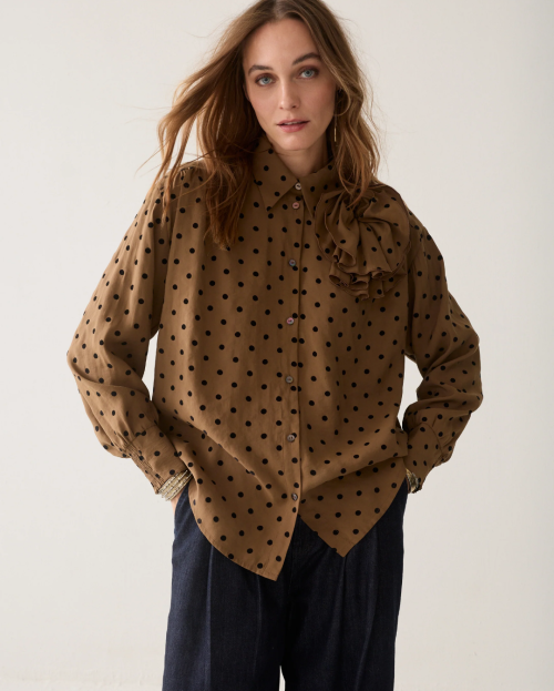 Blouse flock stippenprint summum