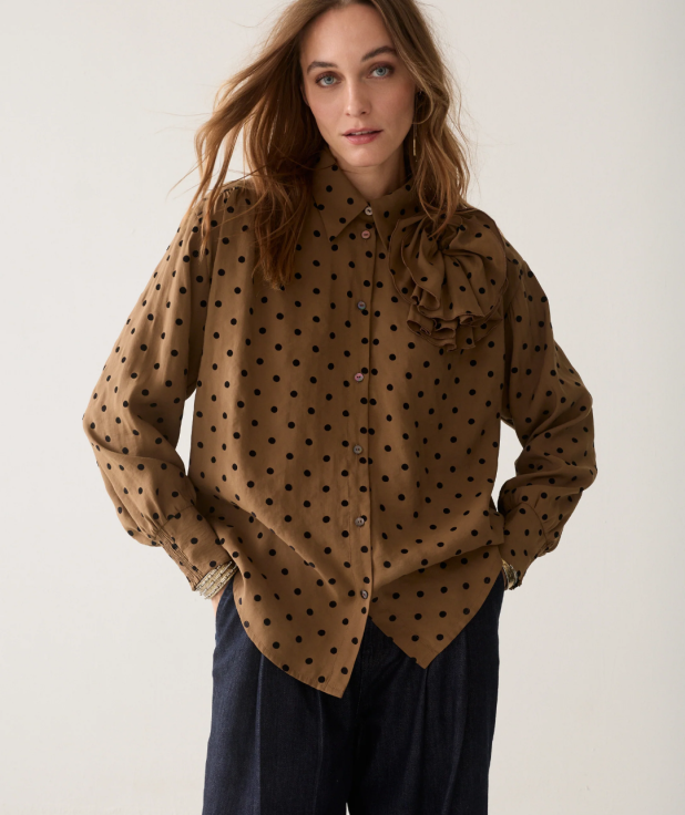 Blouse flock stippenprint summum