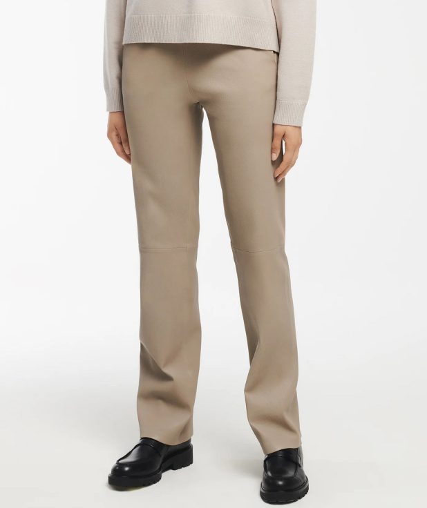 Broek Ailis Leather Studio AR beige clay