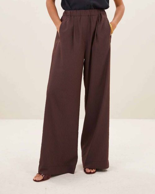 Broek Celin Tan Stripe By Bar 2