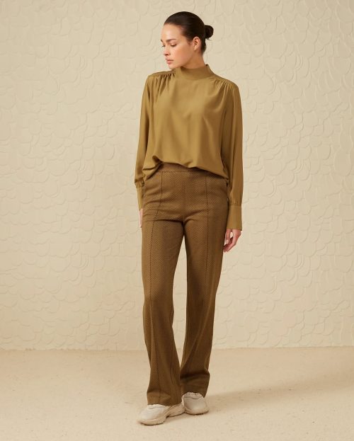 Broek Herringbone Yaya groen