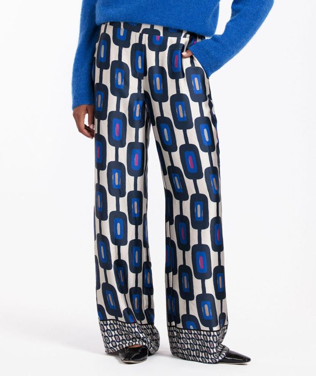 Broek Inky Chain Studio Anneloes blauw multi