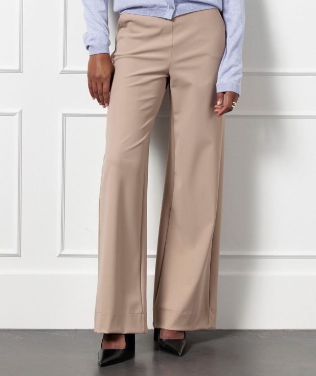 Broek Lexie Bonded Latte Studio Anneloes beige