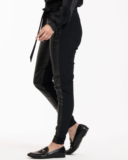 Broek Margot Leather Black Studio Anneloes1