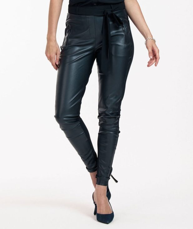 Broek Margot Leather Blue Studio Anneloes blauw