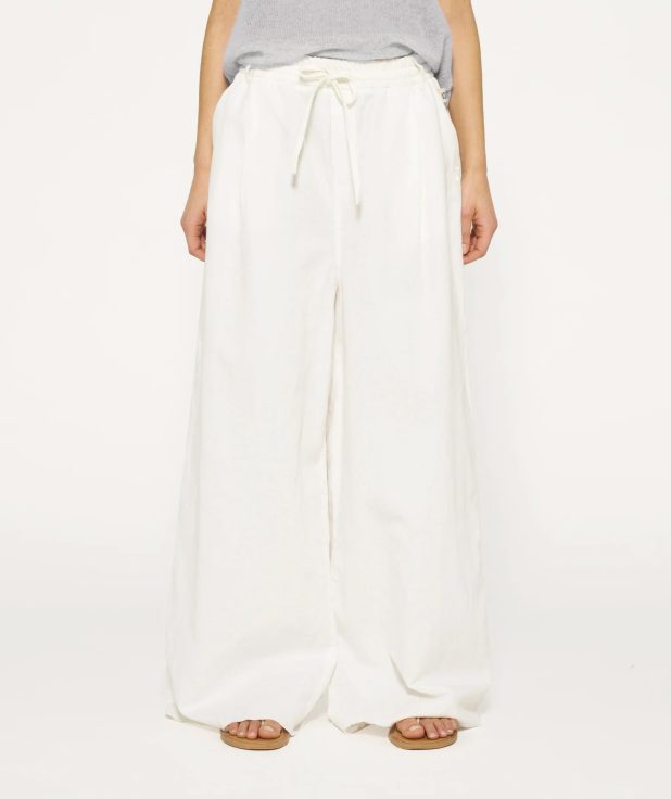 Broek Wide Leg Ecru 10Days wit