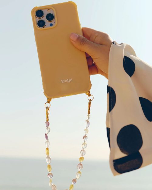 Butter yellow recycled iPhone case - no cord 2
