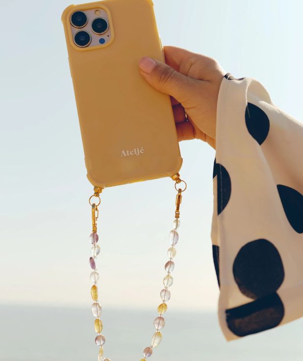 Butter yellow recycled iPhone case - no cord 2