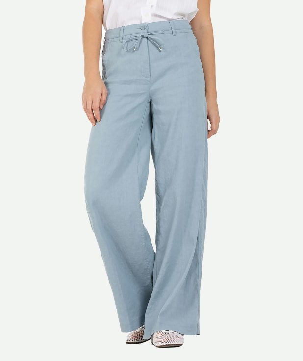 Broek Adrienne linnen lichtblauw cambio