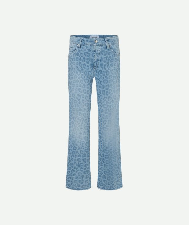 Jeans Francesca leopard blauw cambio
