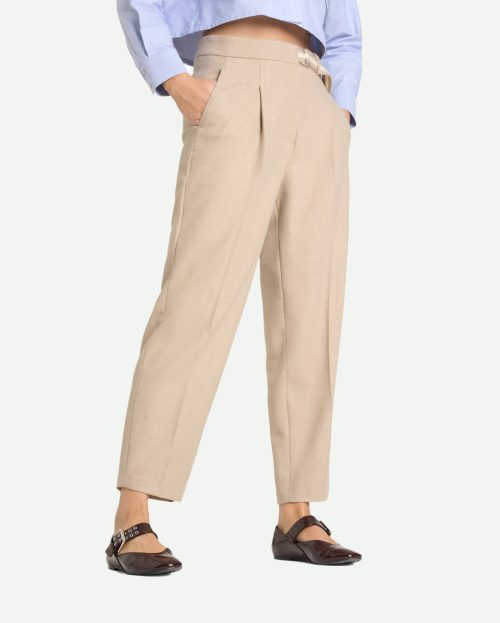 Pantalon Elaine Pleat Cambio beige