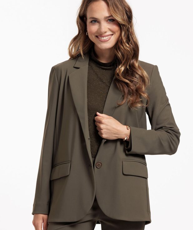 Blazer Camille Bonded Army Studio Anneloes groen