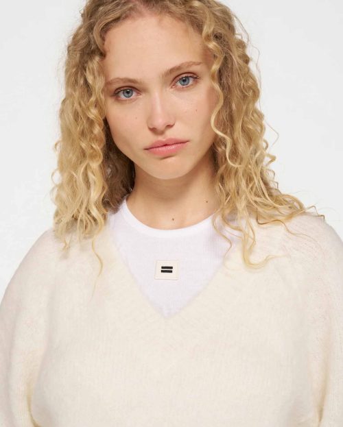 CROPPED V-NECK SWEATER KNIT 10days