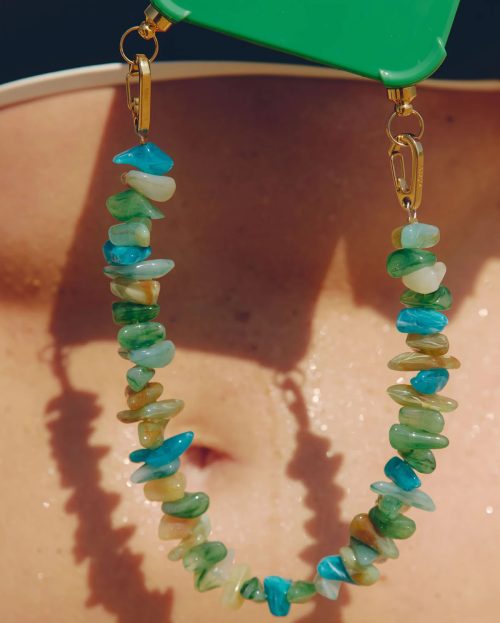 Phone Cord Short Chunky Seafoam Atelje