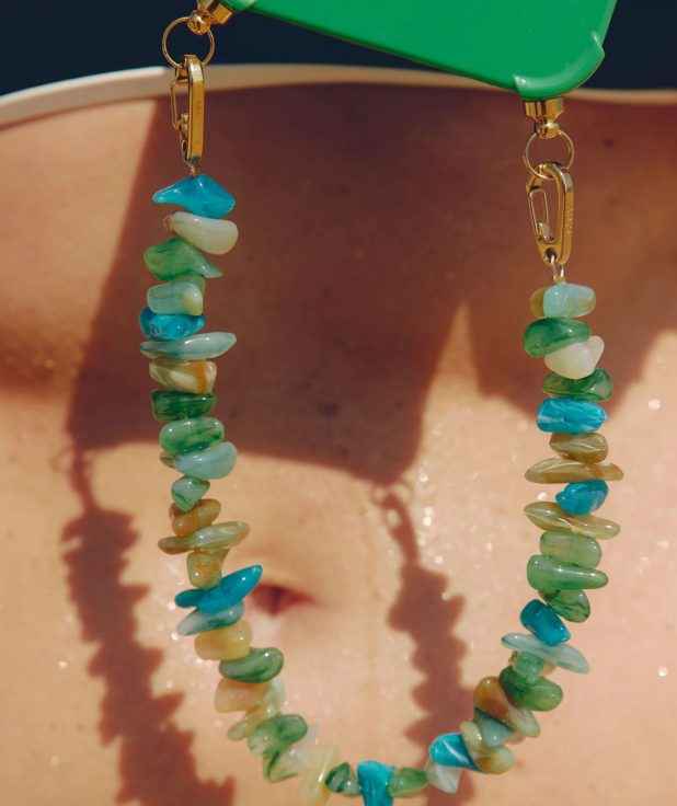 Phone Cord Short Chunky Seafoam Atelje