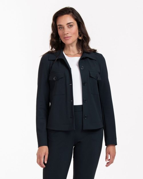 Claire bonded jacket Blauw Studio Anneloes