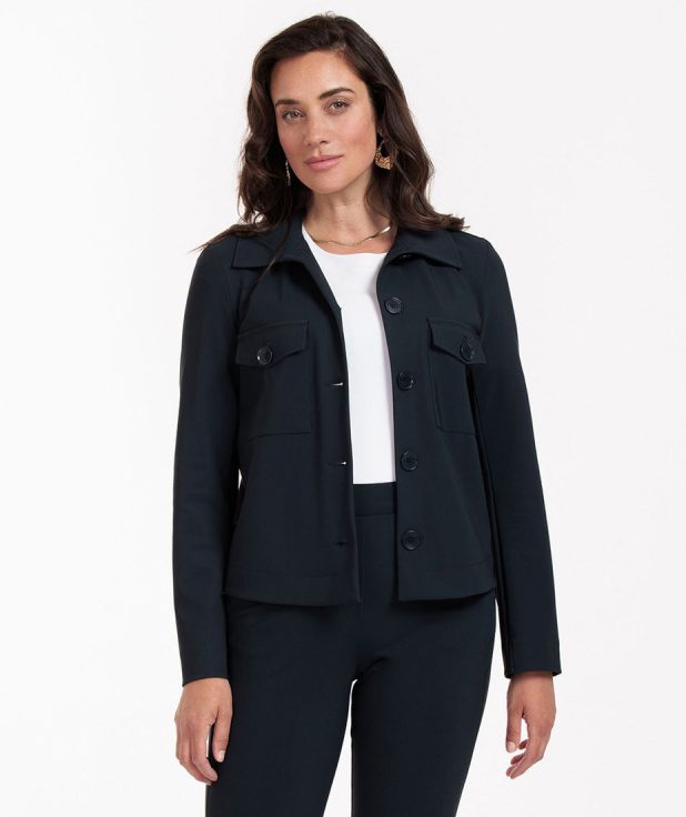 Claire bonded jacket Blauw Studio Anneloes