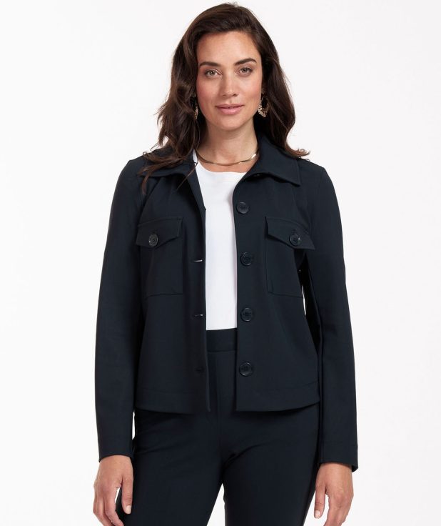 Jacket Claire Bonded Blue Studio Anneloes blauw