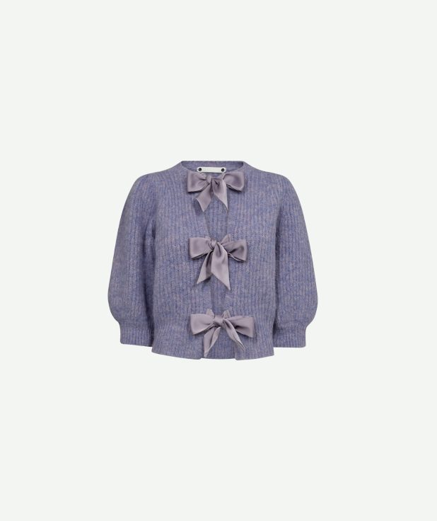 Coralie Bow Top Paars Co'Couture