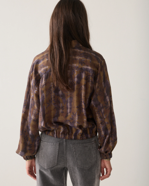 Cropped blouse misty flower bruin summum