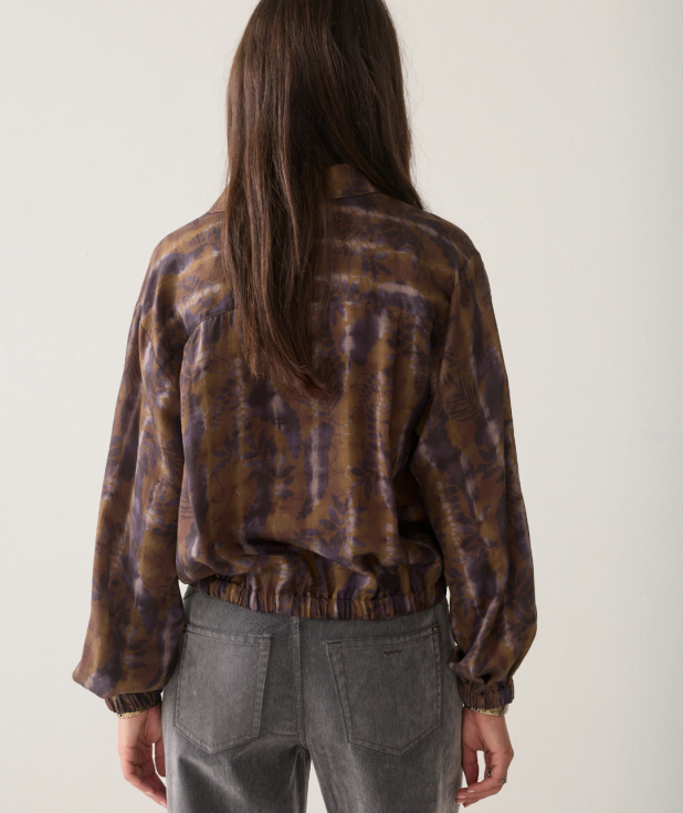 Cropped blouse misty flower bruin summum