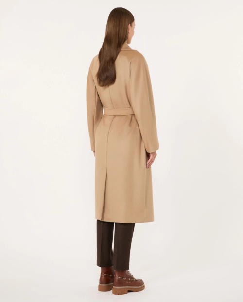 Double-breasted wool coat - Camel