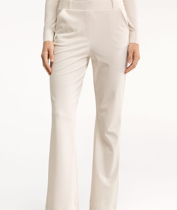 Flair bonded trousers Ecru Studio Anneloes