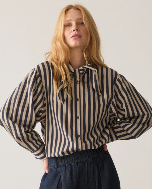 Gestreepte blouse Ecovero summum