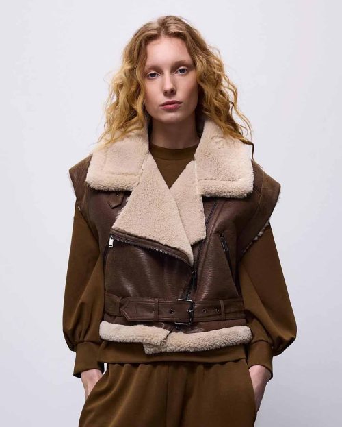 Gilet Lammy Brown Summum olive